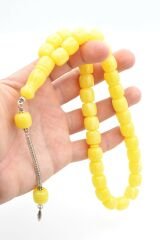 Tekerlek Kesim İri Boy Beyrut Damla Kehribar Tesbih