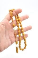 Usta İşi Sistemli Beyzi Kesim Sarı Katalin Tesbih