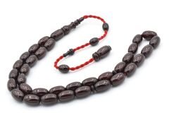 Ahmet Emin Yapımı Osmanlı Model İri Boy Vişne Sıkma Kehribar Tesbih