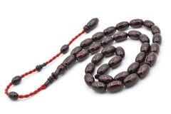 Ahmet Emin Yapımı Osmanlı Model İri Boy Vişne Sıkma Kehribar Tesbih