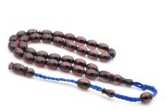 Cüneyd Usta Yapımı Beyzi Mor Sıkma Kehribar Tesbih