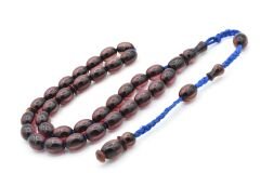 Cüneyd Usta Yapımı Beyzi Mor Sıkma Kehribar Tesbih