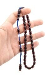 Cüneyd Usta Yapımı Beyzi Mor Sıkma Kehribar Tesbih