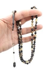 Sistemli Beyzi Kesim 99 luk Koç Boynuzu Tesbih