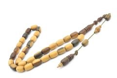 Usta İşi Sistemli Kapsül Kesim Pelesenk Ağacı Tesbih İri Boy 002