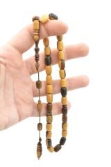 Usta İşi Sistemli Kapsül Kesim Pelesenk Ağacı Tesbih İri Boy 002