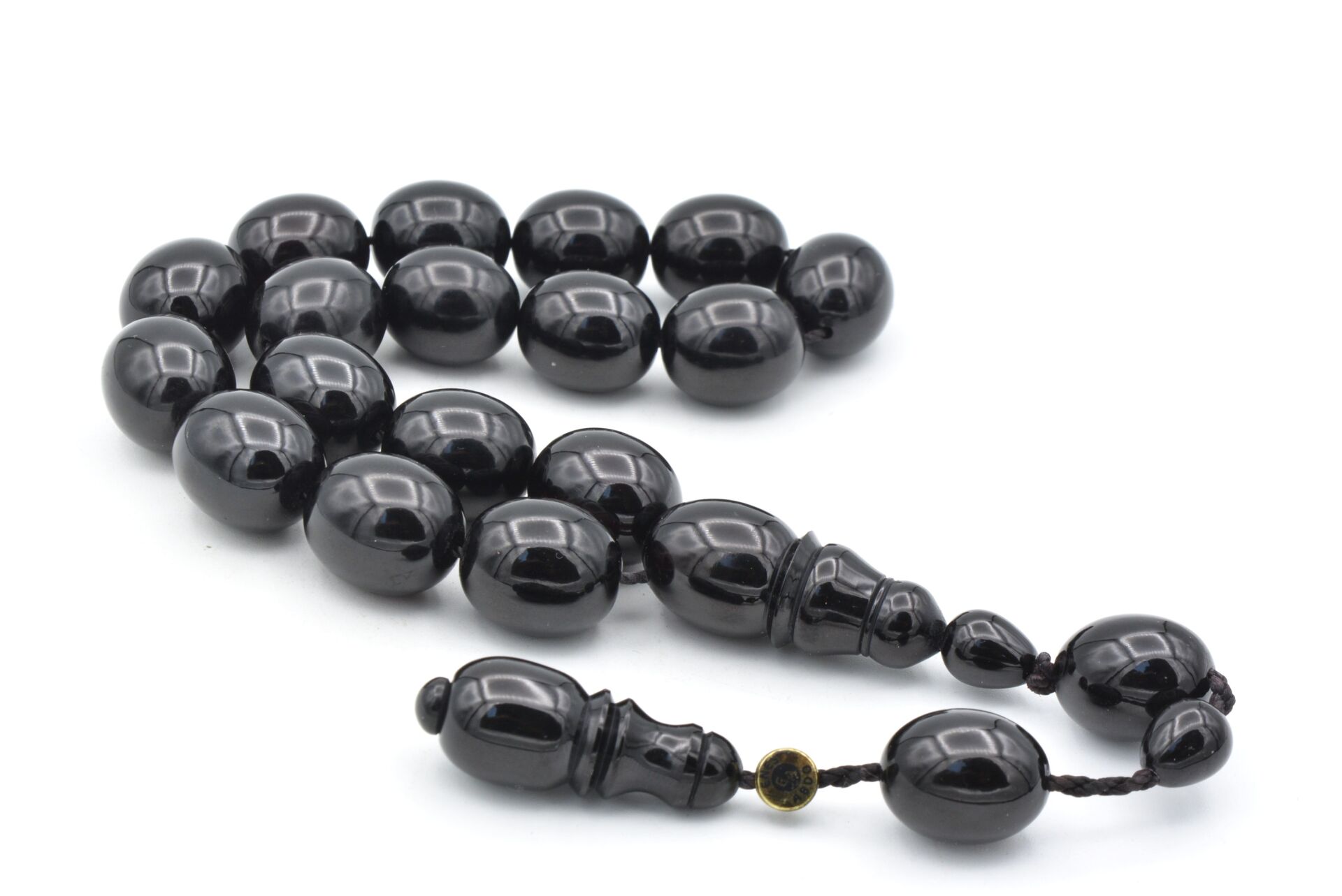 Enes Abdo İmzalı Tombul Beyzi Siyah Katalin Efe Maskot Tesbih