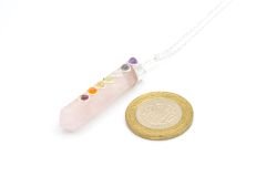 Hakiki Doğal Çakra Taşlı Pembe Kuvars Kolye Ucu