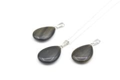 Hakiki Doğal Rainbow Obsidyen Taşı Kolye Ucu