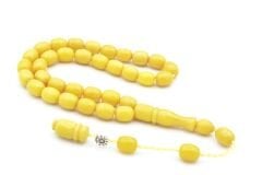 Şükrü Baba İmzalı Kapsül Bilek Boy Sarı Katalin Tesbih