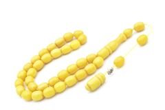 Şükrü Baba İmzalı Kapsül Bilek Boy Sarı Katalin Tesbih