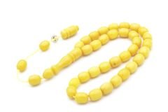 Şükrü Baba İmzalı Kapsül Bilek Boy Sarı Katalin Tesbih