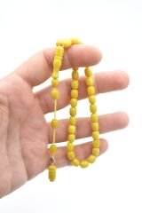 Şükrü Baba İmzalı Kapsül Bilek Boy Sarı Katalin Tesbih