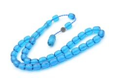 Şükrü Baba İmzalı Kapsül Bilek Boy Mavi Katalin Tesbih