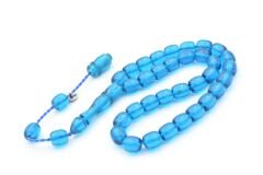 Şükrü Baba İmzalı Kapsül Bilek Boy Mavi Katalin Tesbih