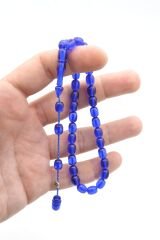 Şükrü Baba İmzalı Kapsül Bilek Boy Lacivert Katalin Tesbih