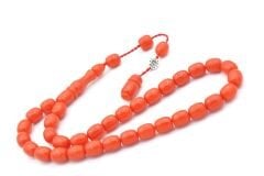 Şükrü Baba İmzalı Kapsül Bilek Boy Turuncu Katalin Tesbih