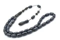 Usta İşçilikli Sistemli Kapsül Kesim Lacivert Sıkma Kehribar Tesbih