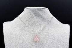 HAKİKİ DOĞAL PEMBE KUVARS KOLYE UCU 1.KALİTE 011