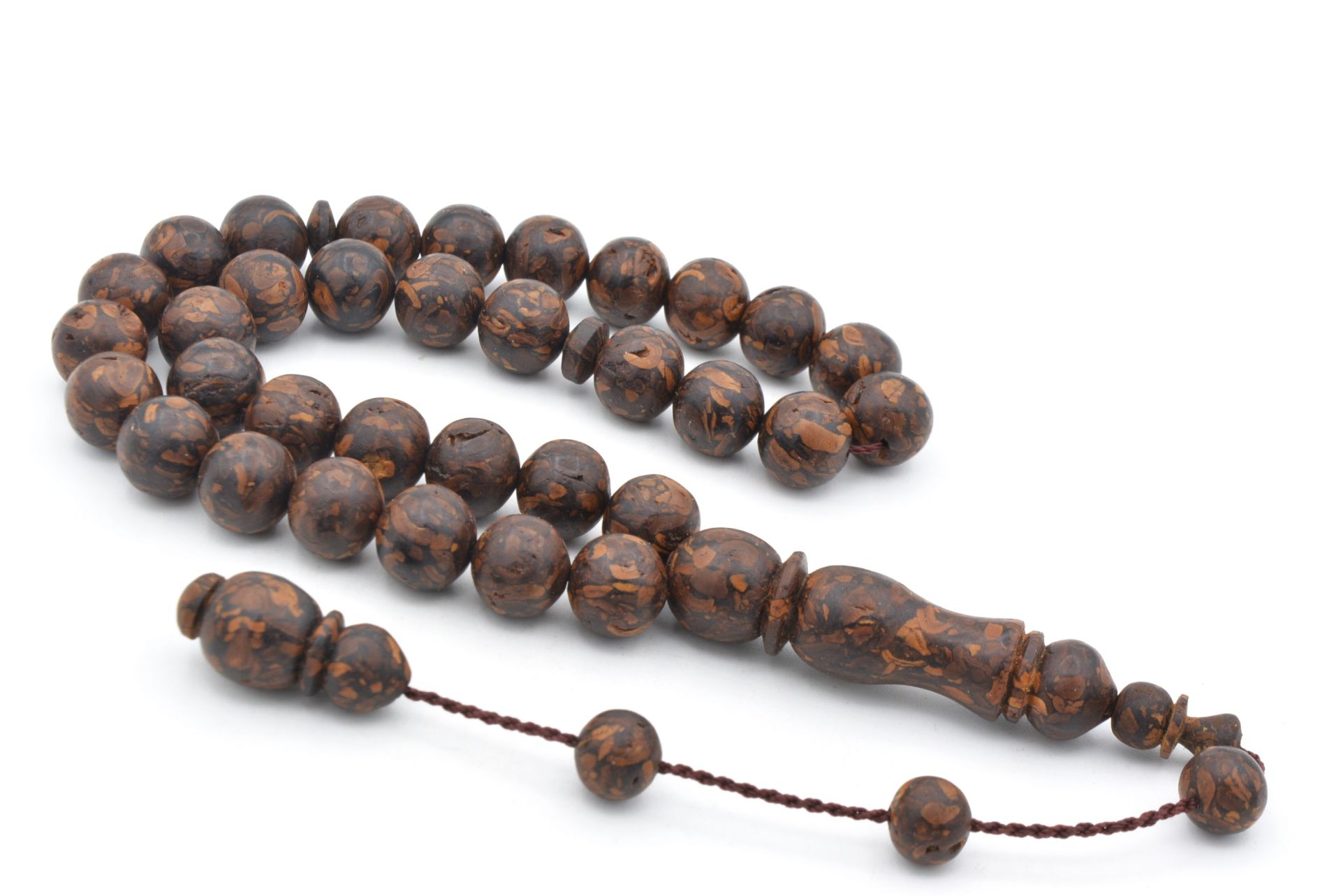 Sistemli Küre Kesim Mis Kokulu Kahve Tesbih